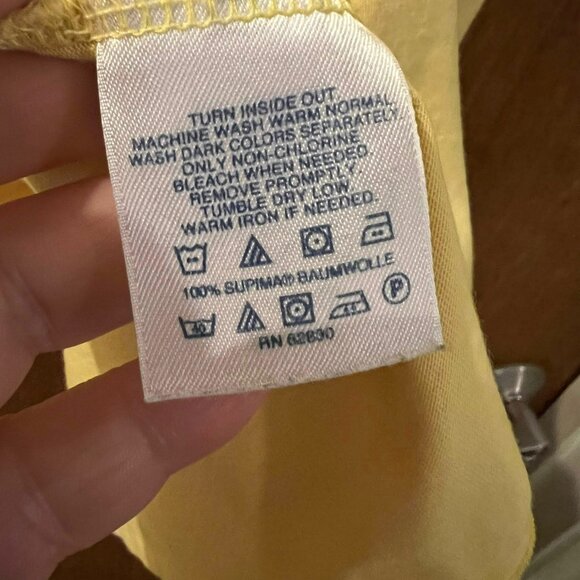 🐻Size 3X(24/26W) - Lands' End - Yellow Short Sleeve T-Shirt - Picture 4 of 6